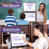 Small Dry Erase White Board, Magnetic Desktop Whiteboard 16x12 inch, Portable for Kids, Tabletop Mini Easel with Cover