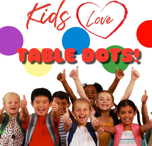 Table Dots Dry Erase Circles, 20 Pack for Classroom Teachers, 12" PVC, 5 Colorful Stickers, Removable Desktop Whiteboard