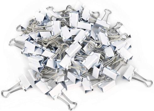 Rapesco 1493 19 mm Foldback Clips, White, Pack of 80