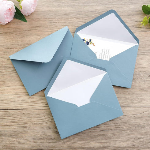 PONATIA 50PCS/Pack A4 Envelopes for Weddings Invitations, Birthday Party Cards, Gift Cards (Dusty Blue, A4)