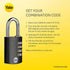 Yale 4 Digit Combination Lock, Outdoor Waterproof Padlock for School Gym Locker, Sports Locker, Toolbox, Gate, Black