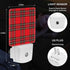 Jahiona White,0.5W LED Night Light Lamp with Smart Sensor Dusk to Dawn Sensor,Scottish New Year Christmas Plaid Red