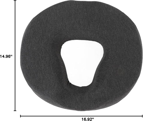 Zerodis Donut Seat Cushion, Memory Foam Chair Cushion with U Shape Portable Sitting Pillow for Home Office Car (Dark