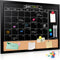 Board2by Monthly Chalkboard Calendar & Cork Board Combo, 18" x 24" Magnetic Board with Hanging Wood Frame