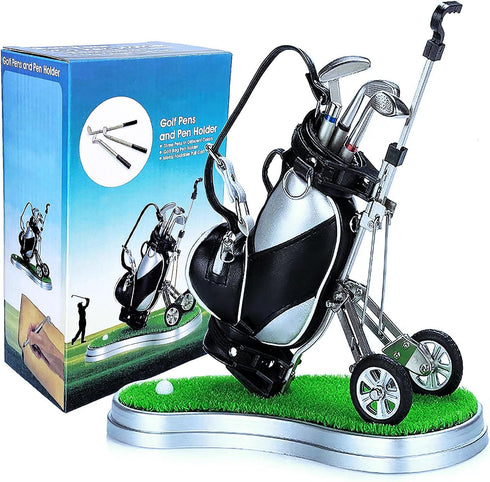 SANTA CASA Golf Pen Holder Gifts for Men, Unique Funny Golf Accessories for Office Desk