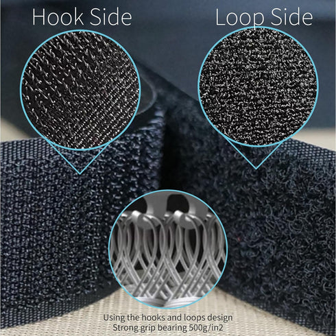 1 Inch x 33 Ft Industrial Strength Sew On Hook and Loop Tape - Strong Nylon Fabric Fastener Strips for Clothing,