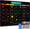 MaxGear Monthly Black Magnetic Calendar for Refrigerator, 16" X 12" Dry Erase Calendar with Markers and Eraser
