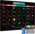 MaxGear Monthly Black Magnetic Calendar for Refrigerator, 16" X 12" Dry Erase Calendar with Markers and Eraser