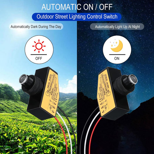 12v 24v 36v 48v 8v 50v (2) Direct Current Photoelectric Switch Photocell Switch Dc to Dusk to Dawn Photocell Light