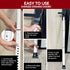 Jammer (1 Pack,White) AceMining Upgraded Door Security Bar & Sliding Patio Bar, Heavy Duty Stoppers Adjustable