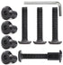 cSeao 10-Pack M6 50mm Black Countersunk Hex Socket Cap Furniture Joint Connecting Allen