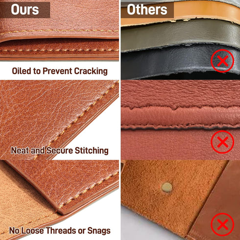 PU Leather File Folders for Documents, Important Private Organizer with String Tie Closure, A4 Letter Size, 3PCS