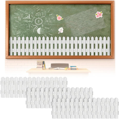 Picket Fence Bulletin Board Decoration, Summer White Picket Fence Cutouts for Classroom Home Decor