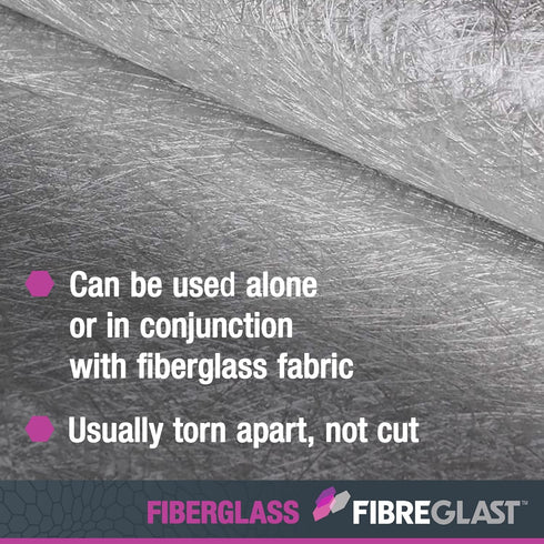 Fibre Glast Fiberglass Chopped Strand Mat Tape - 1.5 Ounces, 4 Inches Wide, 10 Yard Long Roll, Made in USA