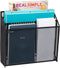 Mind Reader Vertical File Storage, Desktop Organizer Wall Mount, Metal Mesh for Office