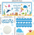 Under The Sea Bulletin Board Set Ocean Creatures Educational Classroom Decorations Sea Animal Jeweled Fish Cutouts Divers Cutouts Treasure Box Cutouts for Classroom Wall Decor by gisgfim