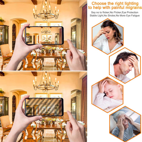 Bulbs 2700K E12 60w B11 Bulbs Bulbs 500LM CRI85 120V Non-Dimmable 8 Pack hansang LED Ceililng Fan Light Warm White
