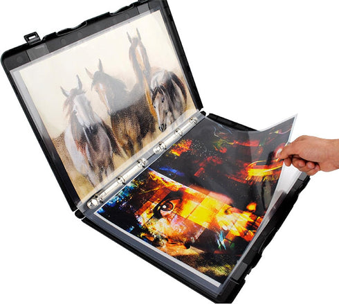 UniKeep Large Binder with Pages, 11 x 17, Black, Fully Enclosed Case