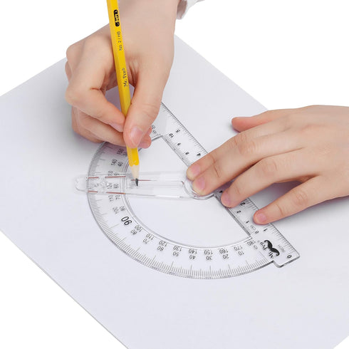 Mr. Pen Protractor, 6 Inches with Swing Arm, Pack of 3