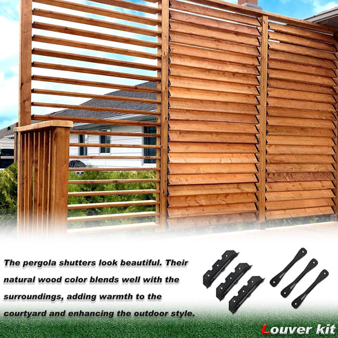 Explranltec 11 (48'') Decorative Fence Louver System, Louver Hardware System for Blinds and shutters, Louver Pergola