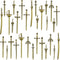 Hicarer 30 Pieces Antique Swords Knife Bookmarks, Sword Charms Pendants for Book Lovers, DIY Crafting (Anti Brass)