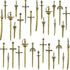 Hicarer 30 Pieces Antique Swords Knife Bookmarks, Sword Charms Pendants for Book Lovers, DIY Crafting (Anti Brass)
