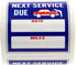 Oil Change Service Reminder Stickers, 100 Blue Red White Removable Labels, 2" x 2" Square