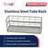 Test Tube Rack, 2pcs of 12 Holes Stainless Steel Test Tube Racks, Suitable for Tubes of Dia.=21mm, Wire Constructed Test Tube Holder, for Classroom, Lab, TTRS12A2