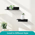 Z Metnal Small Decor Shelves, Mini Floating Display Wall Shelf, Aluminum, Matt Black, 12 x 5 inch, 2 Pack