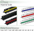 Mr. Pen Architectural Scale Ruler, 12 Inch, 3 pcs, Engineering Scale for Blueprints & Drafting