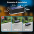 4 Pack, Peasur Solar Fence Lights Outdoor Waterproof LED Steps Light Solar Powered, Deck Lights for Railing Yard