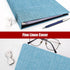 Vienrose 3 Ring Binder (Blue) - 1 Inch Round Rings, Durable Binder with Linen Cover Holds 8.5" x 11" Paper for School