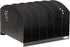 Safco Products 3155BL Steel Desk Organizer Rack, Black, with 6 Vertical Sections