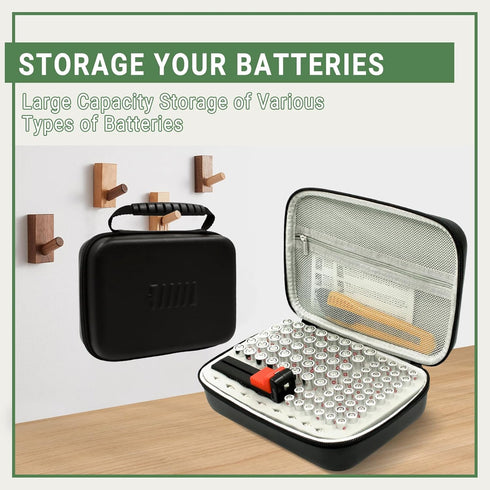 Battery Organizer Storage Case with Tester, Small