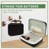 Battery Organizer Storage Case with Tester, Small