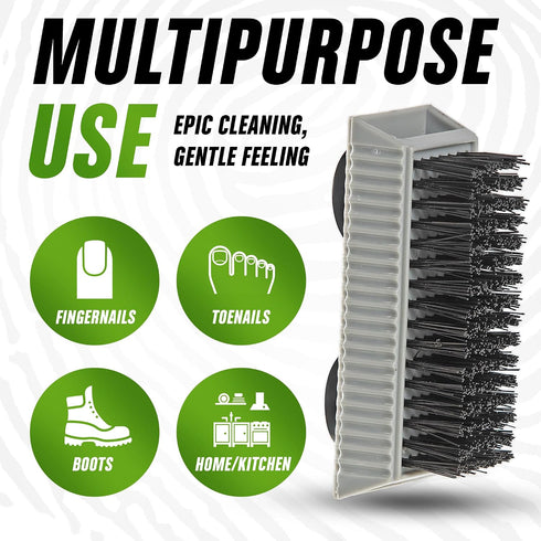 Grip Clean - Waterless Hand Cleaner for Auto Mechanics - Heavy Duty Pumice Soap & Fingernail Brush, Industrial Strength