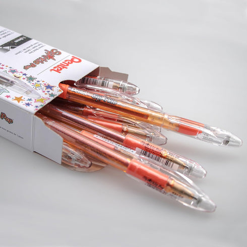 Sparkle Pop Metallic Gel Pen - 1.0mm Bold Line - Orange-Yellow - Pack of 12