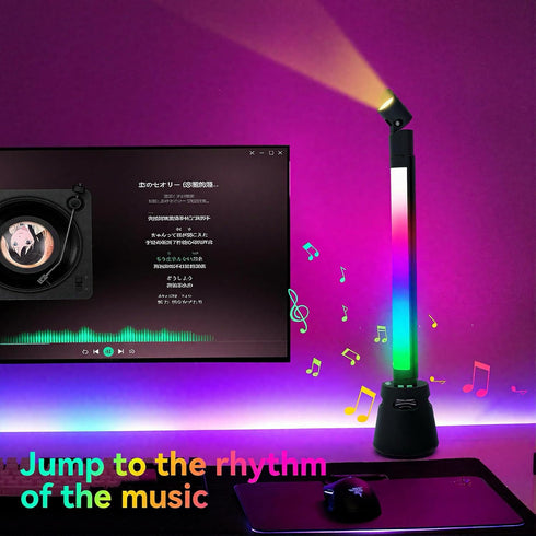 360 Smart LED Light Bars, Music Sync to Rhythm, Rotating Head, Multi-Gradient Effects, High-Fidelity Sound, Perfect