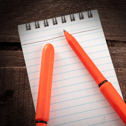 Rite in the Rain All-Weather EDC Pen - Orange POKKA 2-Pack, Black 0.8mm Ink, Fine Point (No. OR92)