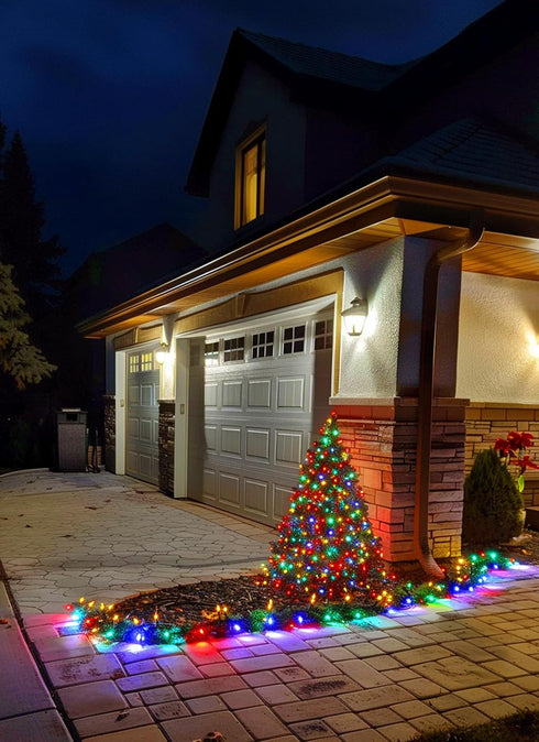 C7 50FT 50+2 Bulbs, Multicolor LED Christmas Lights Outdoor, Colorful Christmas String Lights with Plastic Traditional