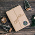 Happy Holidays Stickers, Navy Floral / 1000 Blue Wreath Christmas Labels Roll / 1.5" Round Envelope Seals, Made in USA