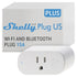 Shelly Plus Plug US, WiFi & Bluetooth Smart Plug with Power Measurement, Compatible with Alexa and Google