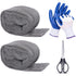 2Pack Steel Wool for Mice Control, 3.2"x10.5 ft Wool, Gap Filler for Home & Garage, DIY Bundle with Gloves & Scissors