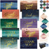 Decorably 50 Pack Gold-Foiled 6x4in Watercolor Blank Thank You Cards with Envelopes