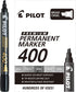 PILOT Premium 400 Permanent Markers, Broad Point Chisel Tip, Black Ink, Box of 12