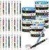 Whaline 24 Pack Autism Awareness Pencils and Bracelets Sets, Inspirational Silicone Wristbands, Colorful Half Pencils