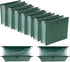 Iconikal Expanding Hanging File Folder, 7 Divider Pockets, Green, 12-Pack