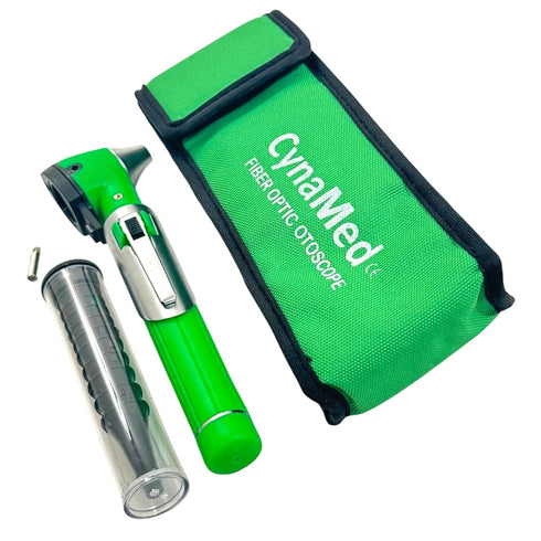 Set-Pocket Cynamed Mini Otoscope Size, Fiber Optic Otoscope Diagnostic Ear Care Tool-Pocket Otoscope (Green)