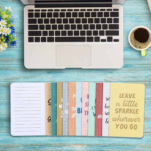 Zonon 24 Pcs Mini Colorful Notebooks, Bulk Gifts, Funny Motivational Journals, Inspirational Notepads for Kids, School,