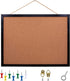 Black Cork Board Bulletin Board 17.7"X 13.3" Oak Wood Finish Frame for Office Home School Wall
